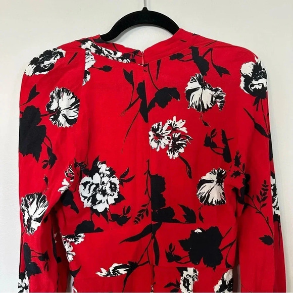 Yumi Kim Shore Thing Dress Long Sleeve V-Neck Floral Print Flowy Dress Sz S NWT - Picture 10 of 11